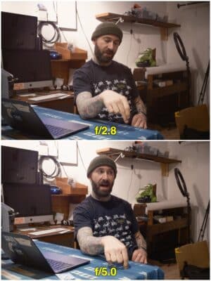 Indoor low light portrait ở f/2.8, ISO 5000