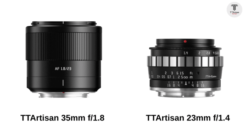 So sánh TTArtisan 23mm f/1.8 vs 23mm f/1.4