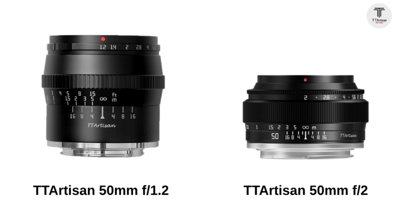 So sánh TTArtisan 50mm f1.2 vs 50mm f2