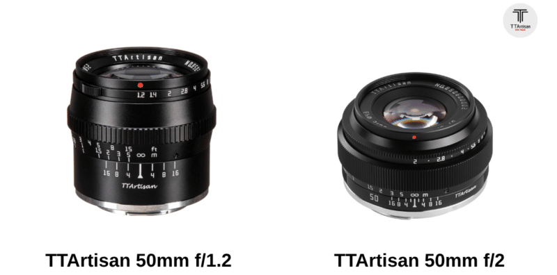 So sánh TTArtisan 50mm f1.2 vs 50mm f2